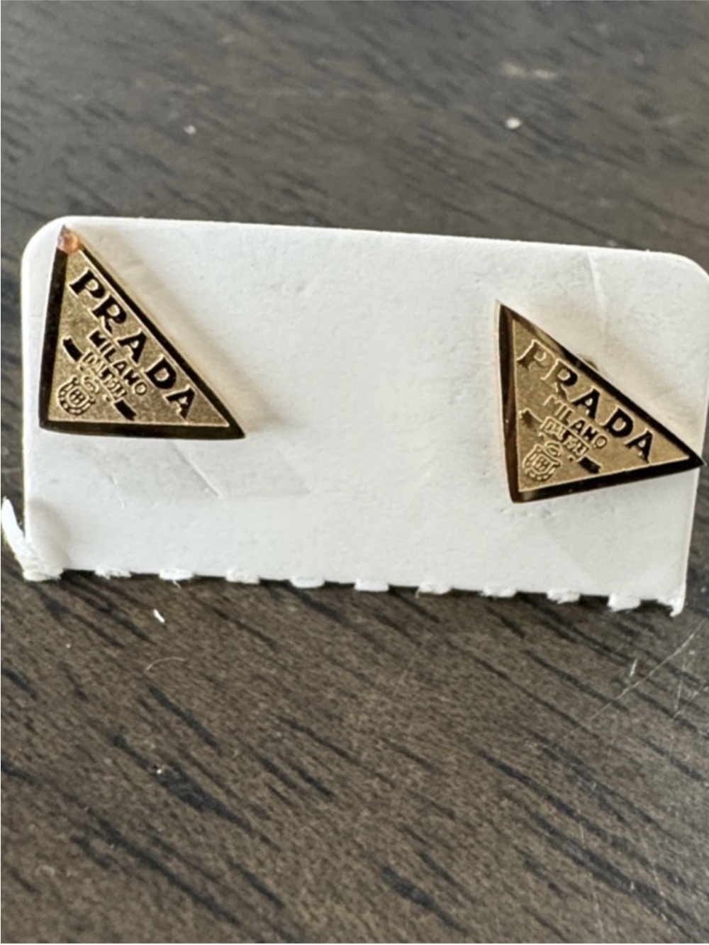 Gold Triangle Logo Cufflinks - Designer Men’s Accessory